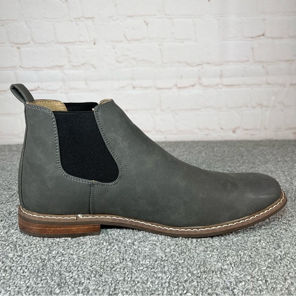 Deer Stags Jared 2 Ankle Boots Mens 10 Gray Bootie Memory Foam Faux Leather - Picture 4 of 9